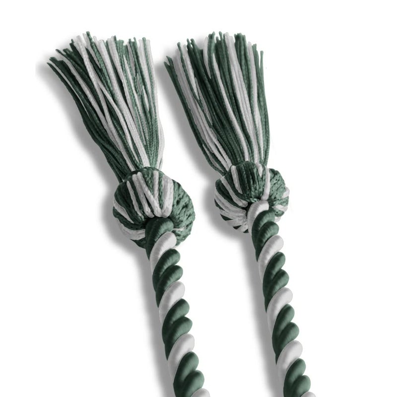 Endea Graduation Single Honor Cord Two-Color (Forest Green/White) - Image 4